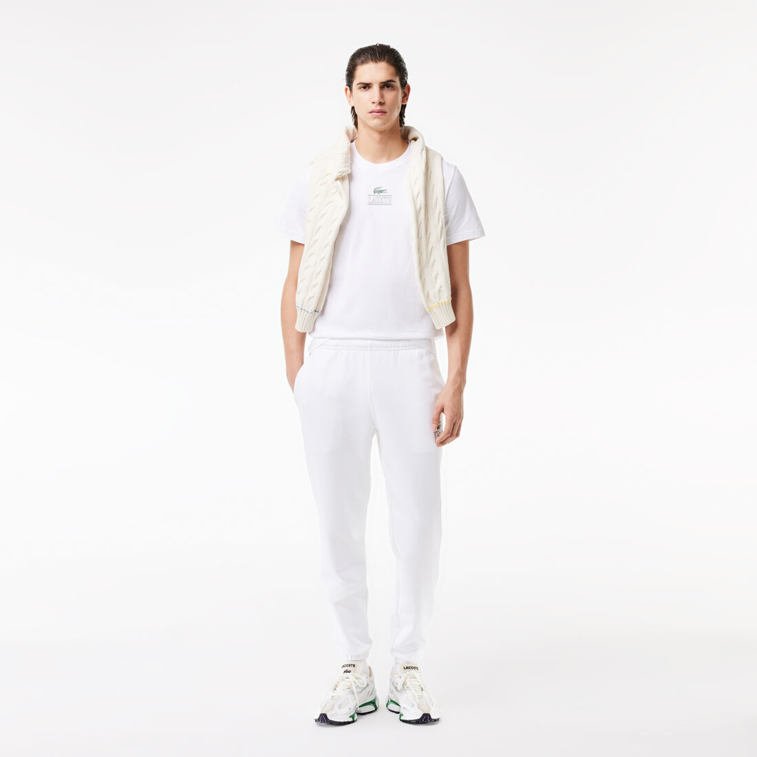 تي شيرت جيرسيه قطن بطبعة مميزة لكلمة Lacoste تي شيرت جيرسيه قطن بطبعة مميزة لكلمة Lacoste