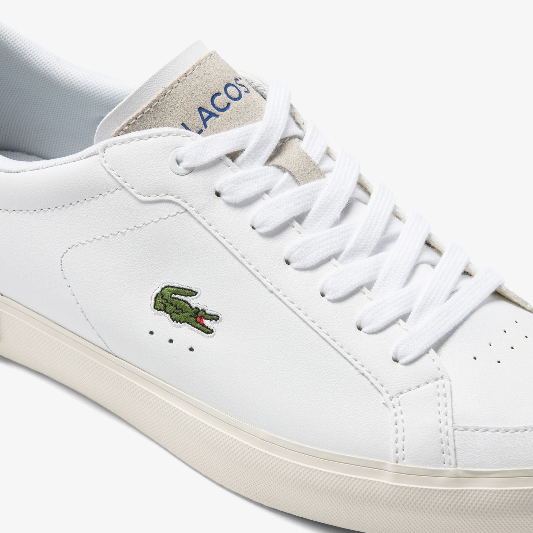 Men's Lacoste Powercourt Leather Trainers men s lacoste powercourt leather trainers