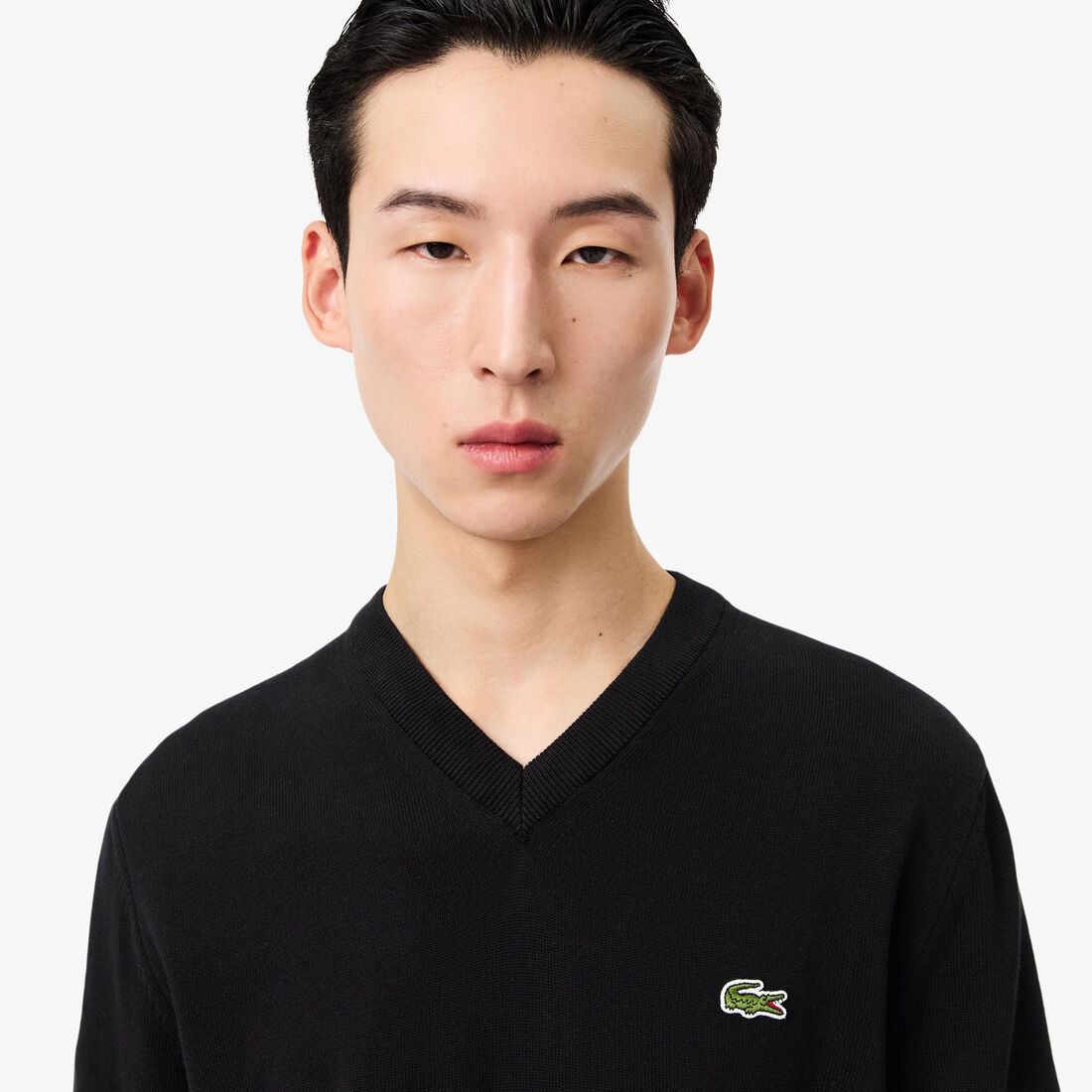 Monochrome Cotton V-neck Sweater Monochrome Cotton V-neck Sweater