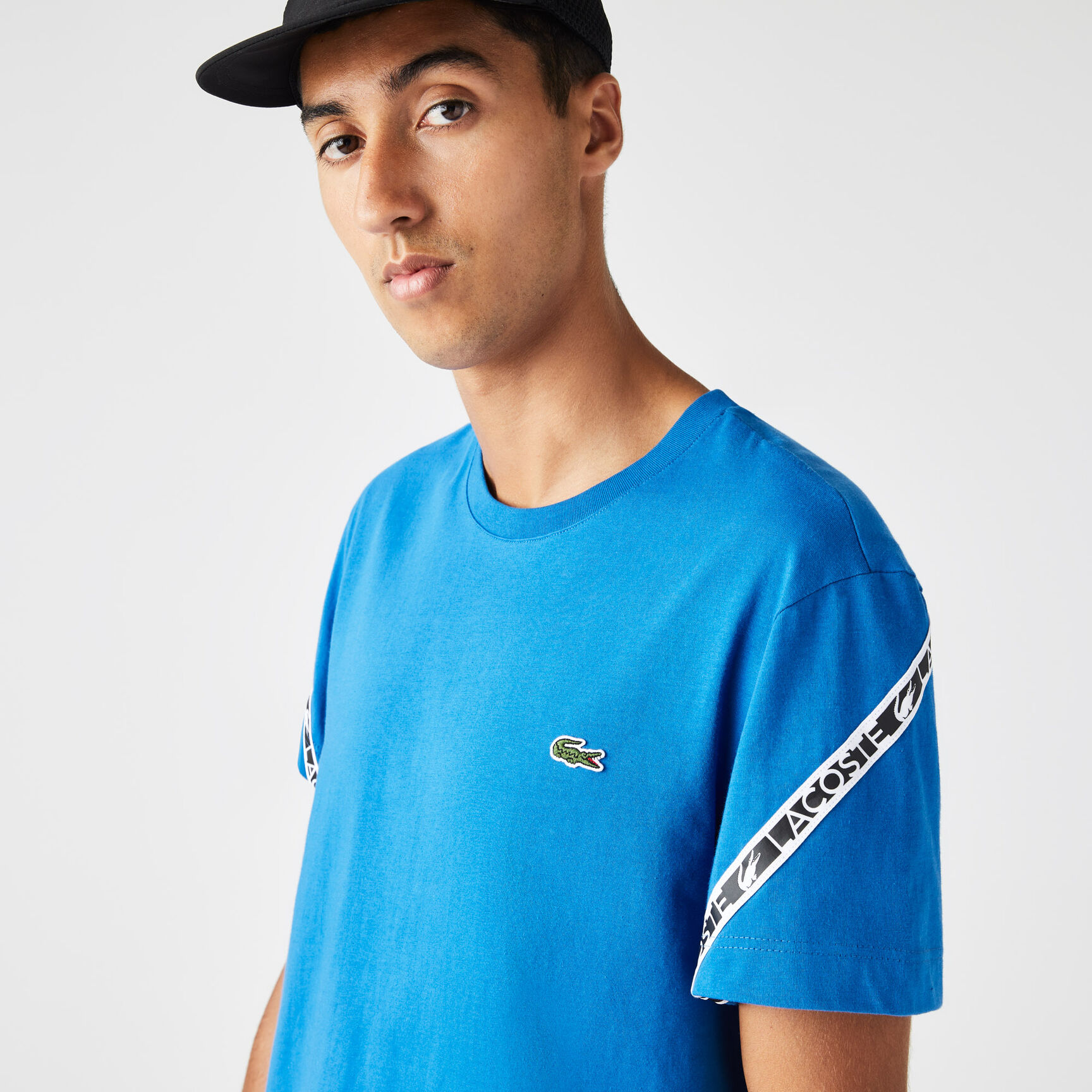 Men's Lacoste Regular Fit Printed Bands T-Shirt Men's Lacoste Regular Fit Printed Bands T-Shirt