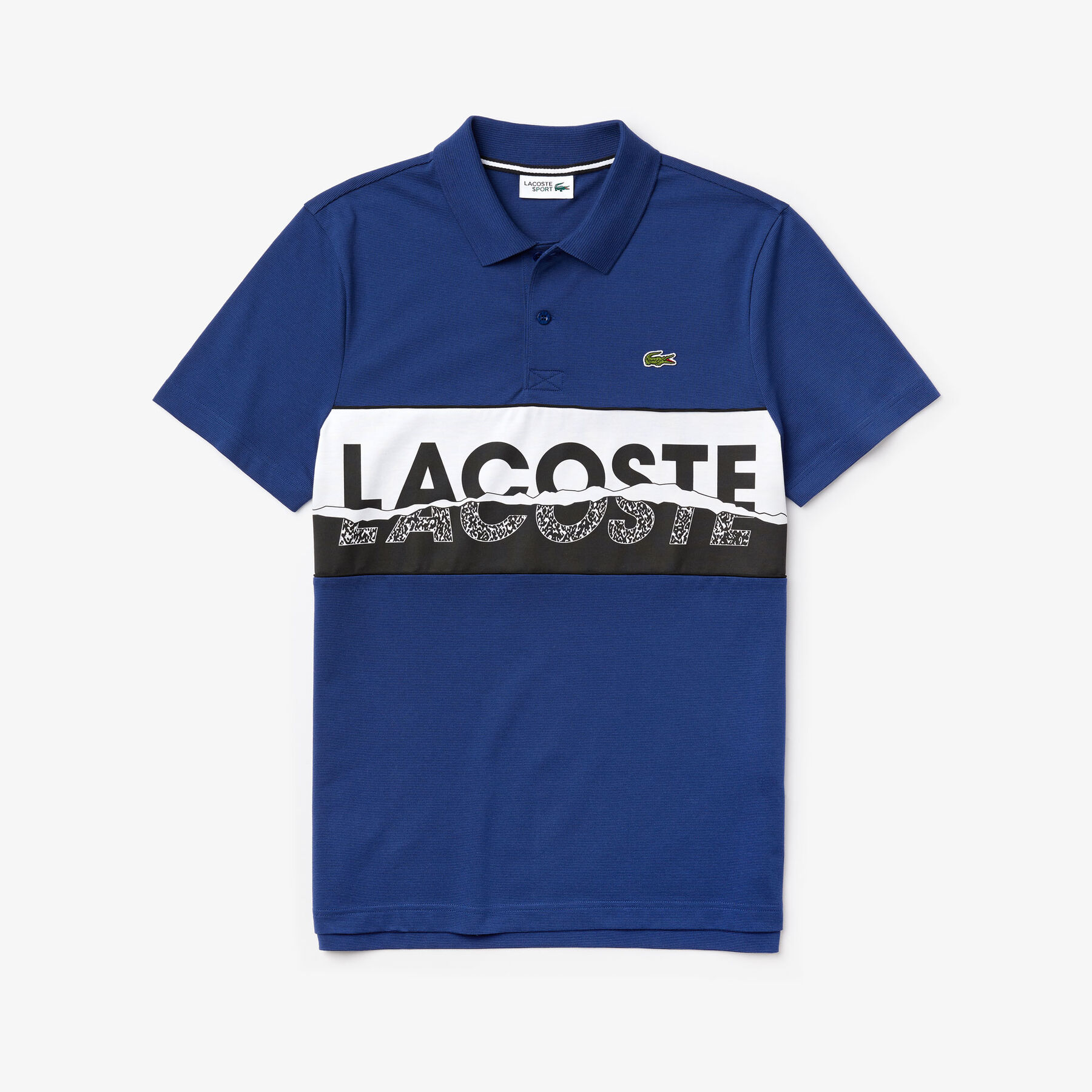 men s lacoste sport graphic print ultra light cotton polo shirt