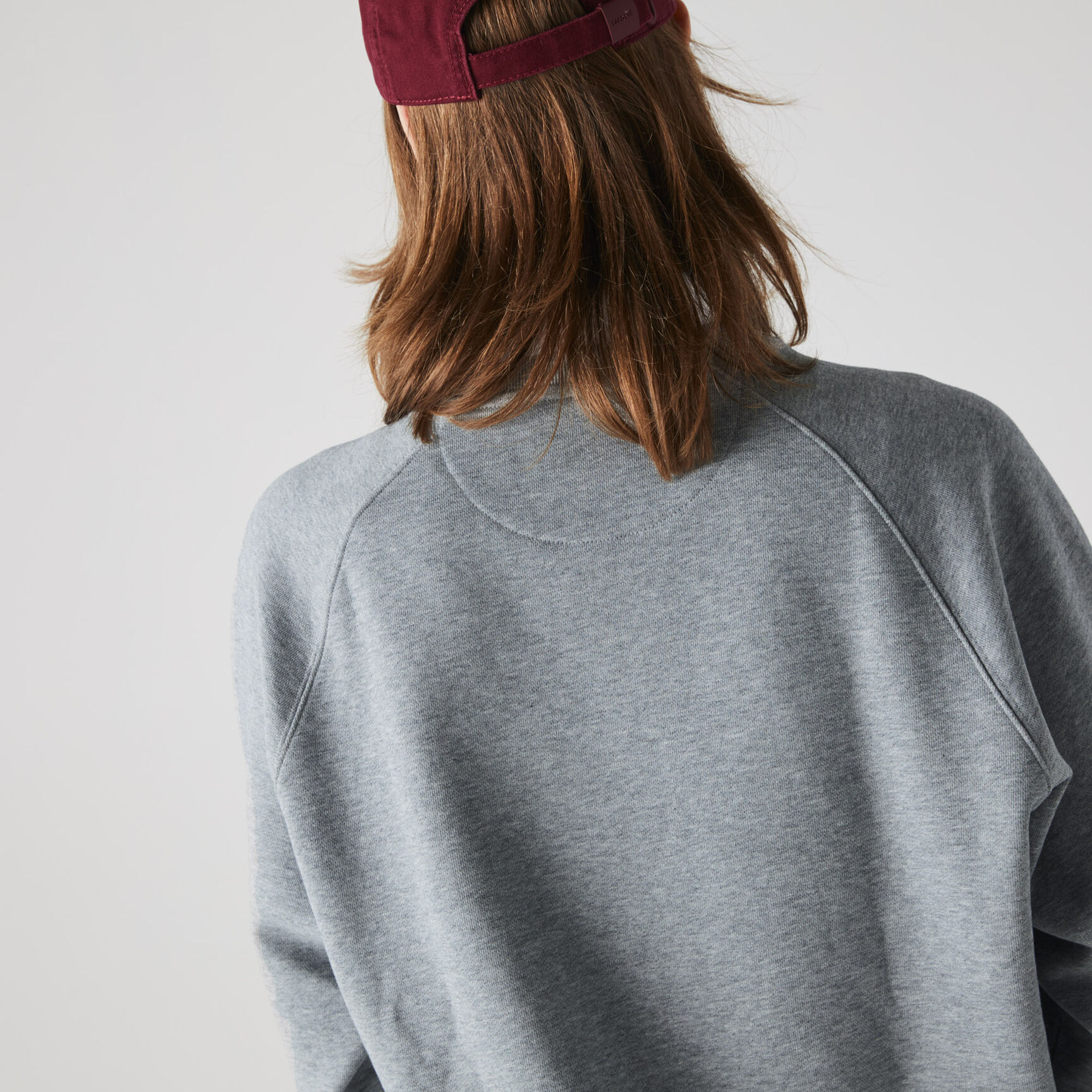 سويت شيرت القطن الصوفي الخفيف للنساء بفتحة رقبة مستديرة وطباعة فينتيج