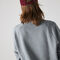 lacoste women s crew neck vintage print lightweight cotton fleece sweatshirt