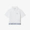 girls  lacoste printed band cotton piqu  cropped polo shirt