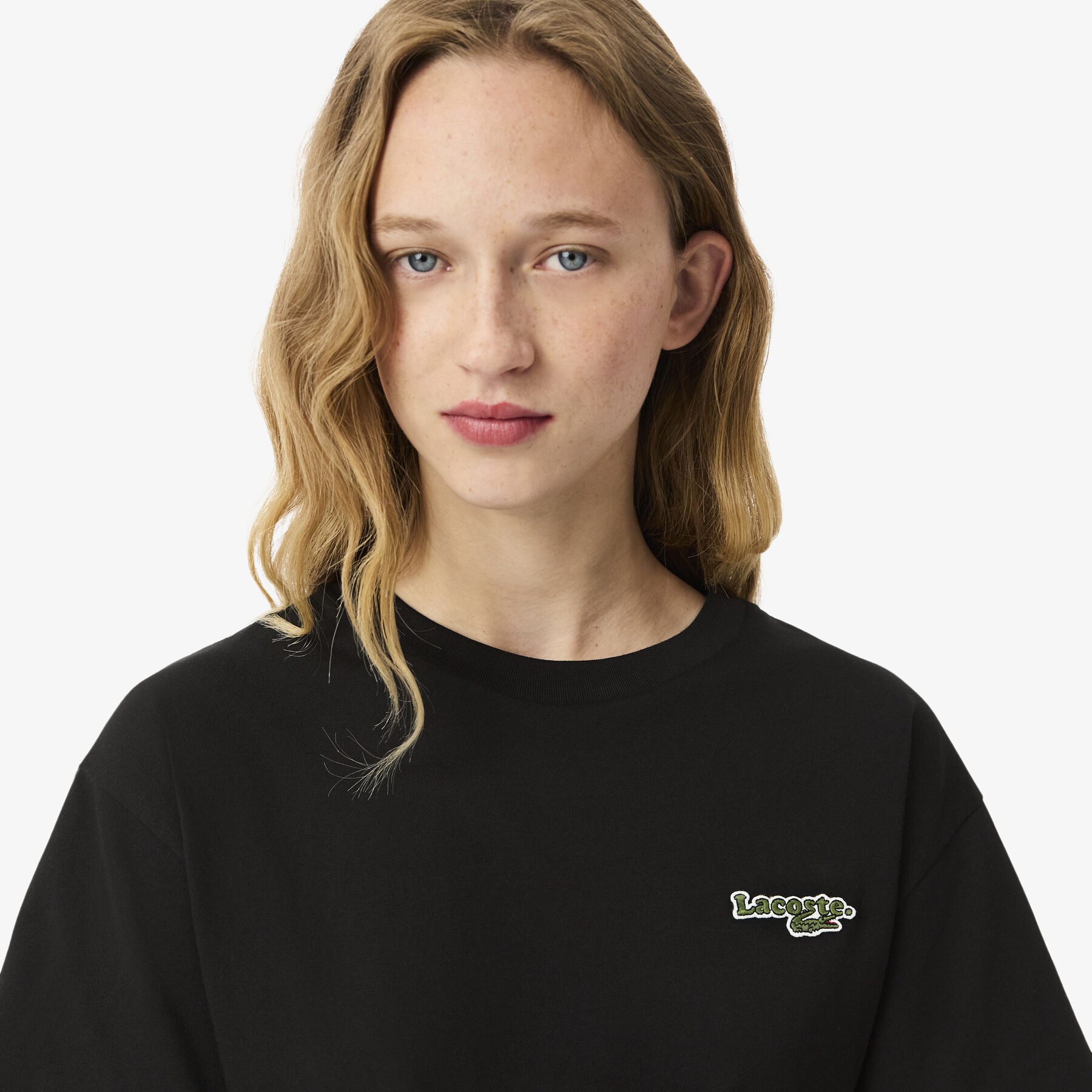 Oversized Short Cut Cotton Logo T-shirt