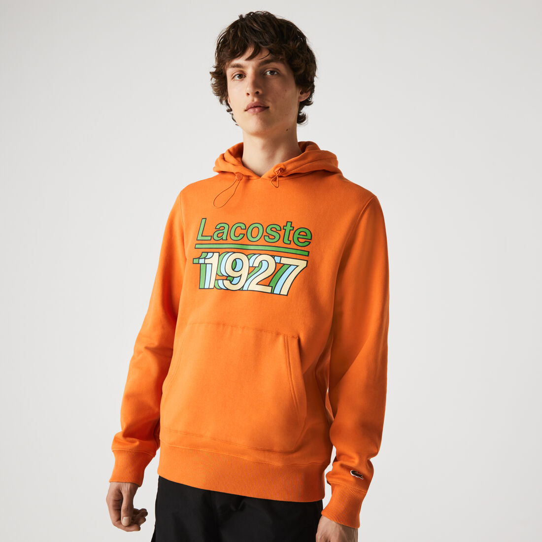 Men's Vintage Printed Hooded Fleece Sweatshirt