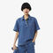 Oversized Lightweight Denim Polo Shirt