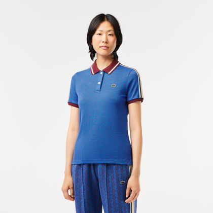 Slim Fit Lacoste Monogram Jacquard Polo Shirt