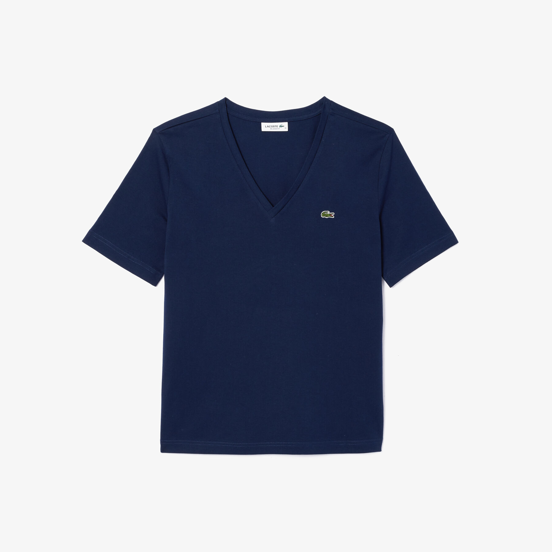 Relaxed Fit Soft Cotton V Neck T-shirt