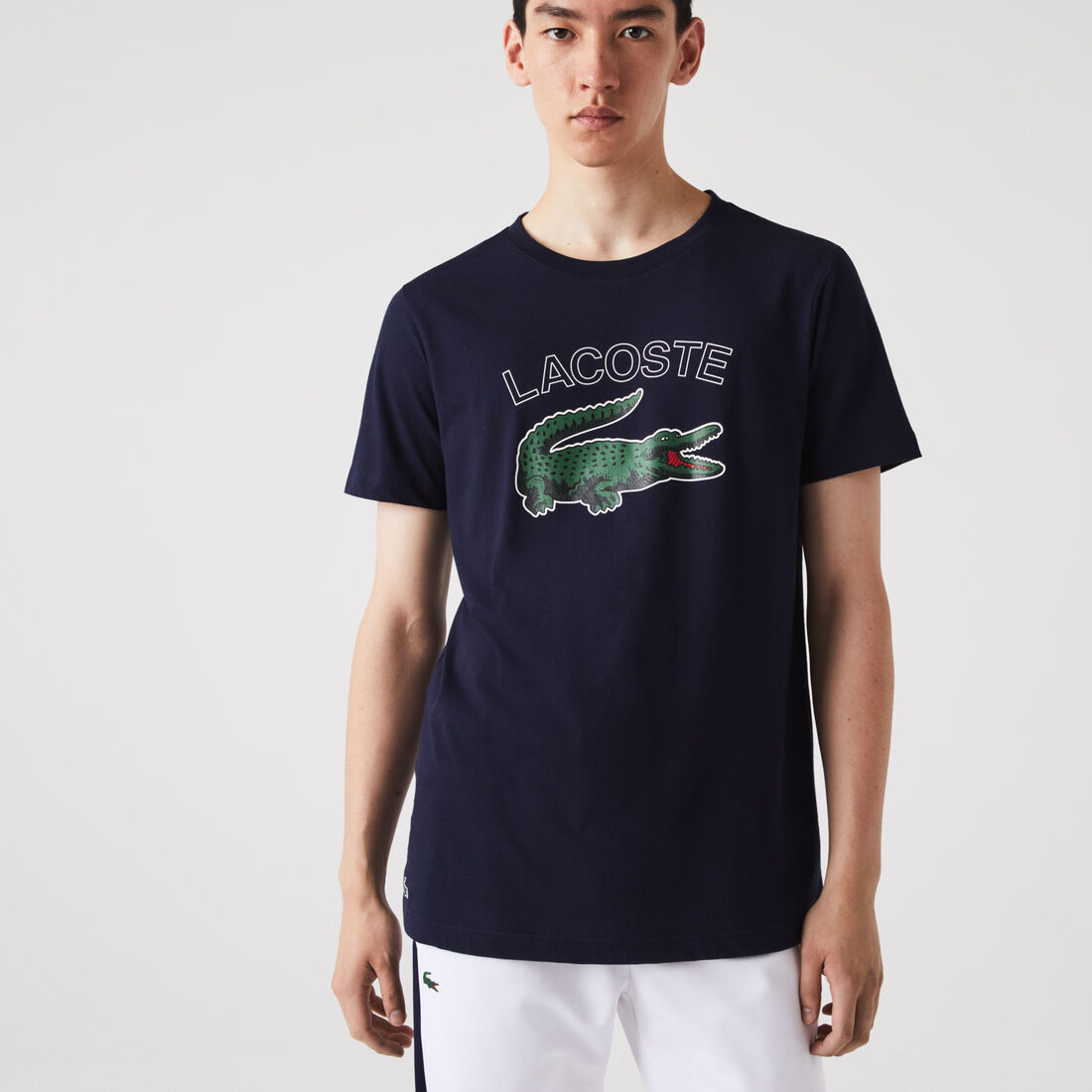 تيشيرت جيرسيه بطبعة تمساح للرجال مجموعة Lacoste SPORT تيشيرت جيرسيه بطبعة تمساح للرجال مجموعة Lacoste SPORT