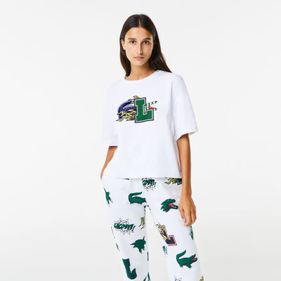 Women's Lacoste Holiday Oversized Fit Organic Cotton T-shirt