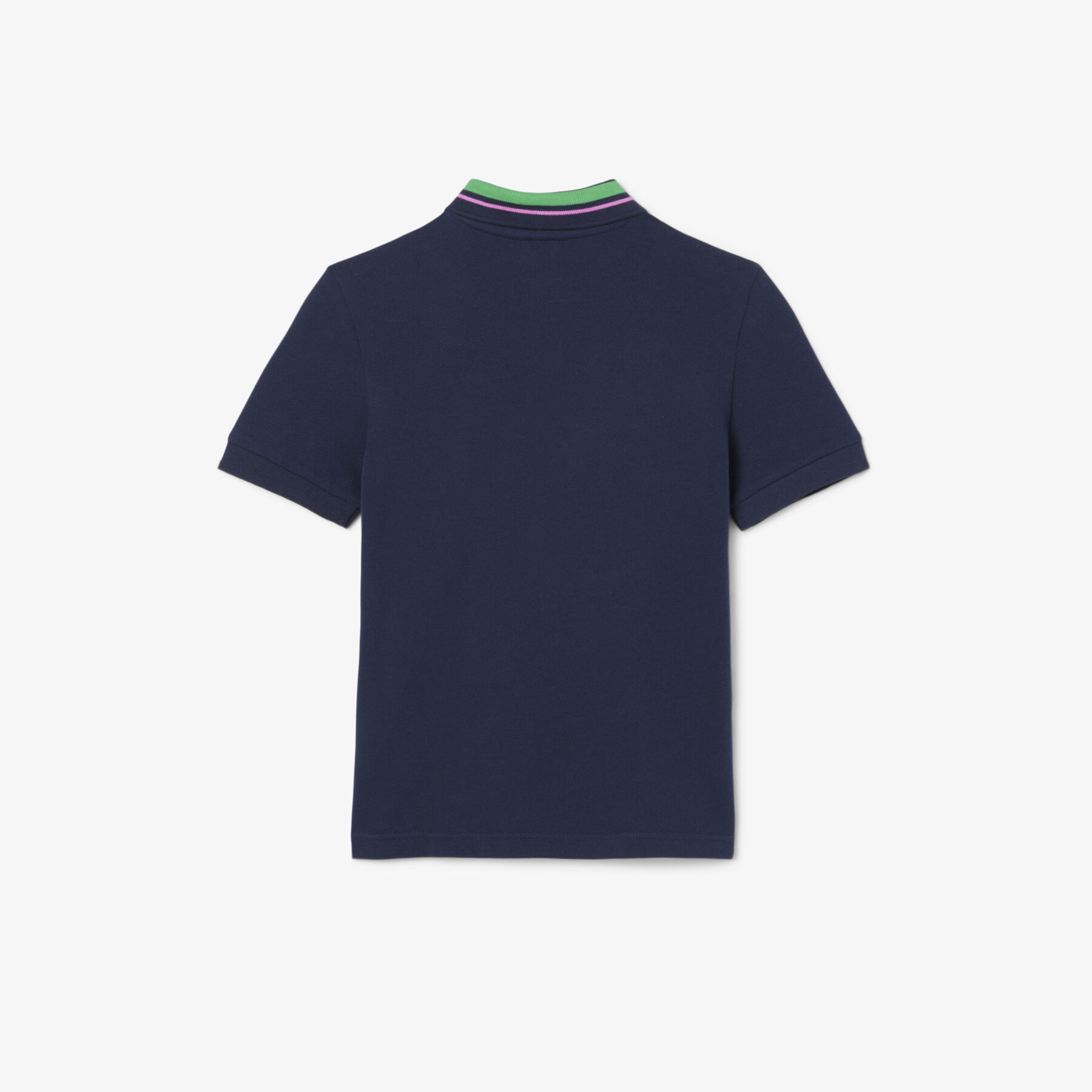 Stripe Collar Petit Pique Polo Shirt