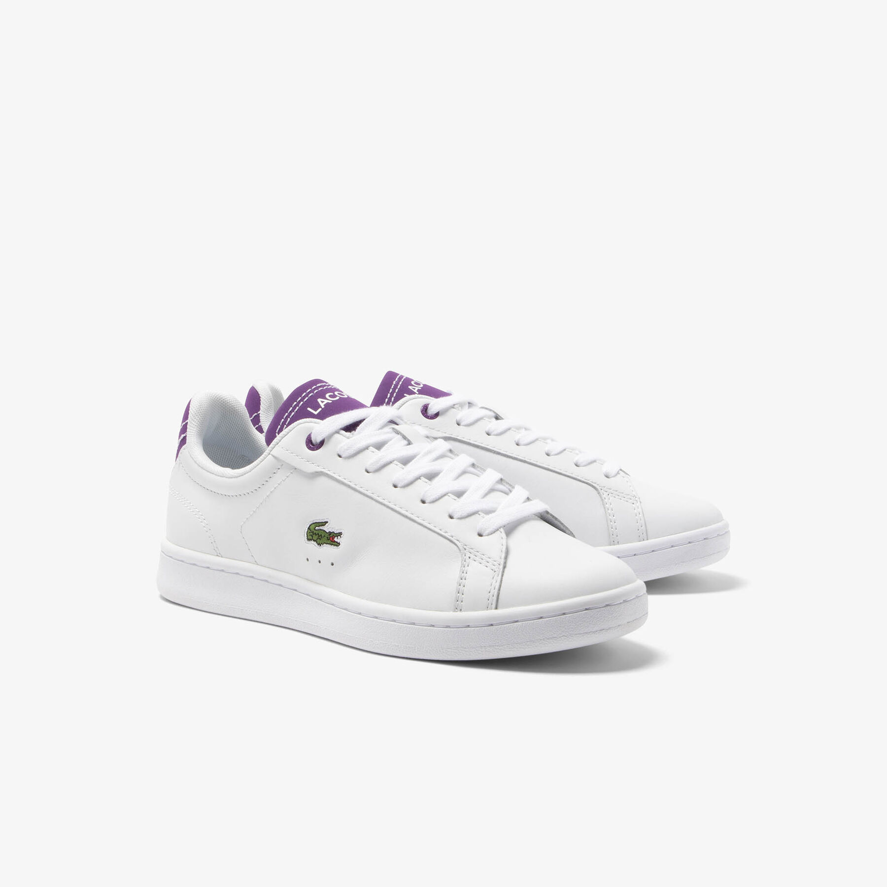 lacoste women s contrast leather carnaby pro trainers