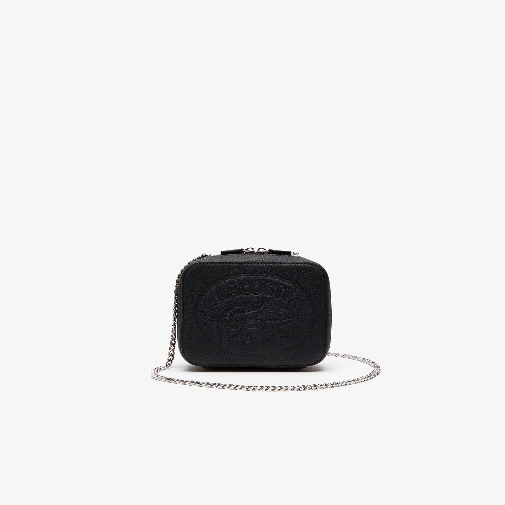 Women's Croco Crew Grained Leather Zip Shoulder Bag Women's Croco Crew Grained Leather Zip Shoulder Bag