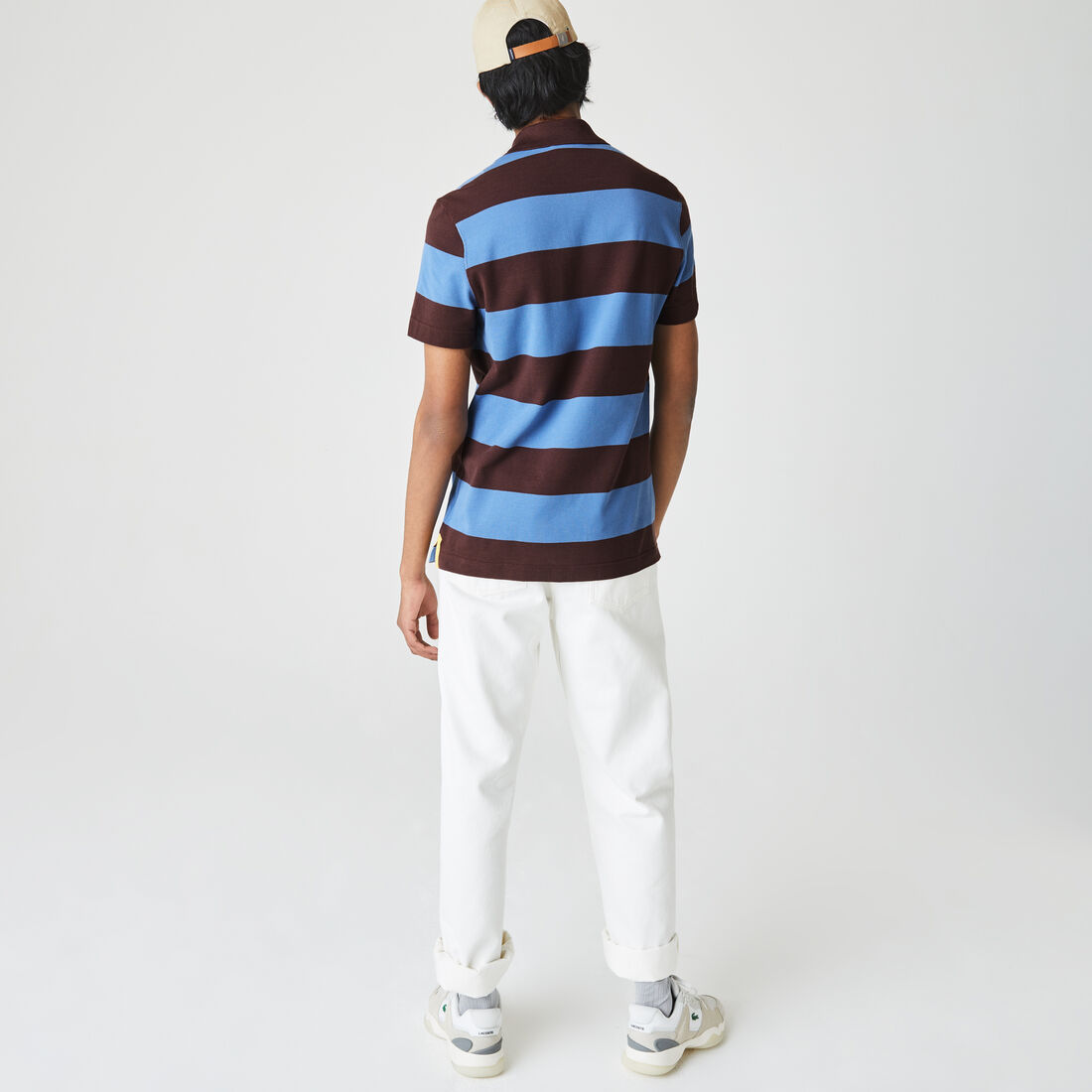 Men’s Lacoste Regular Fit Striped Cotton Piqué Polo Shirt Men’s Lacoste Regular Fit Striped Cotton Piqué Polo Shirt
