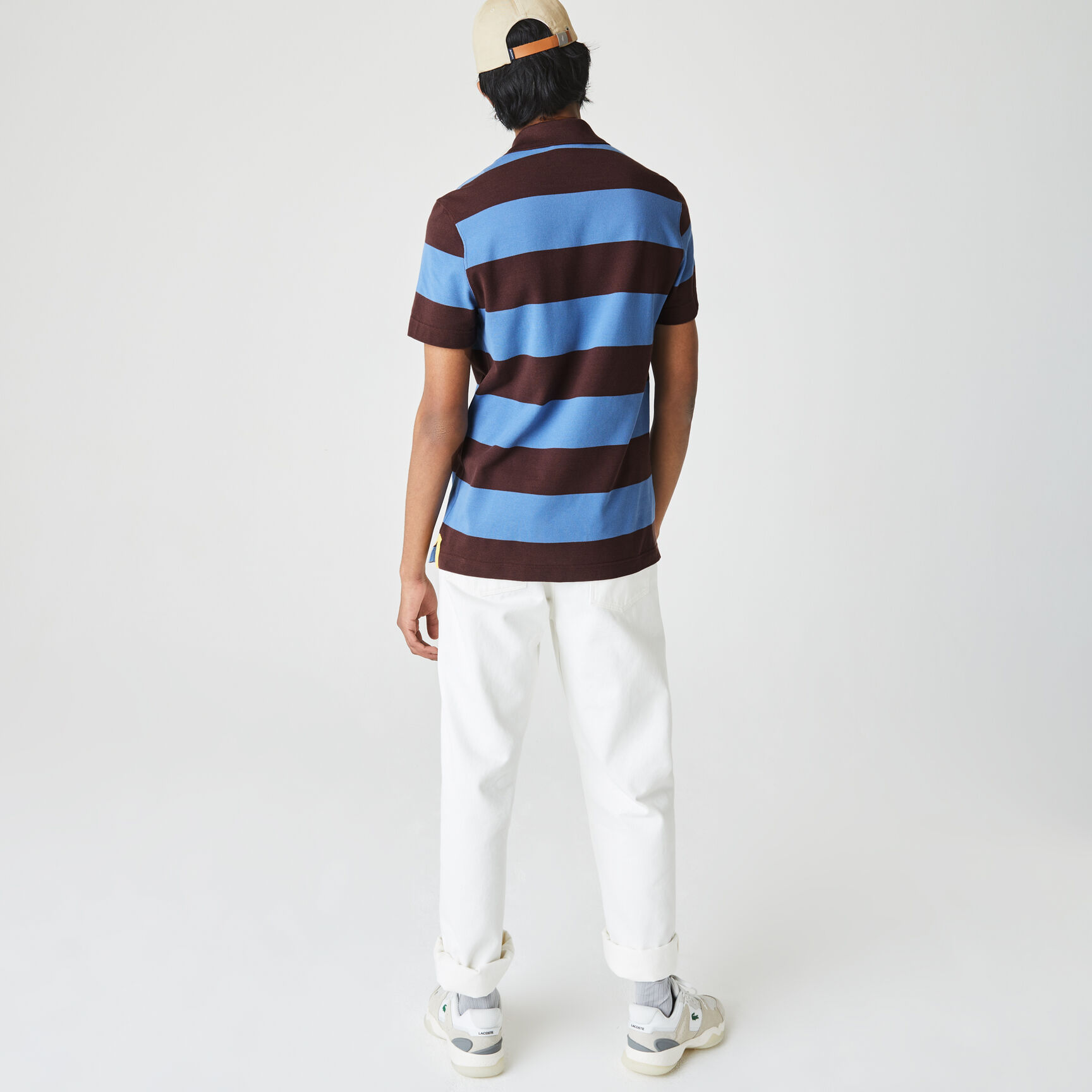 Men’s Lacoste Regular Fit Striped Cotton Piqué Polo Shirt Men’s Lacoste Regular Fit Striped Cotton Piqué Polo Shirt