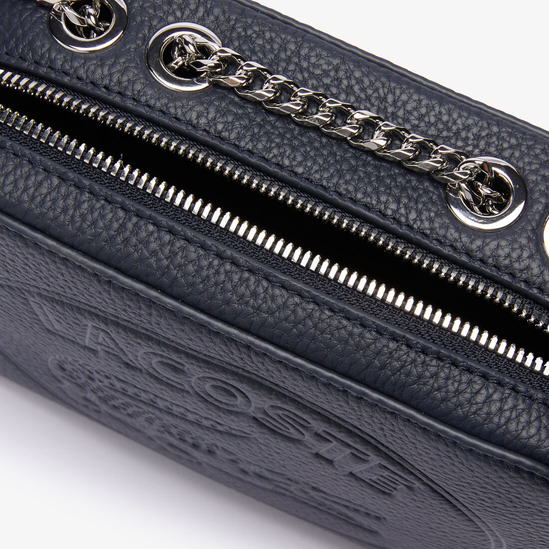 حقيبة كتف بسحاب من الجلد المحبب مجموعة Croco Crew للنساء حقيبة كتف بسحاب من الجلد المحبب مجموعة Croco Crew للنساء