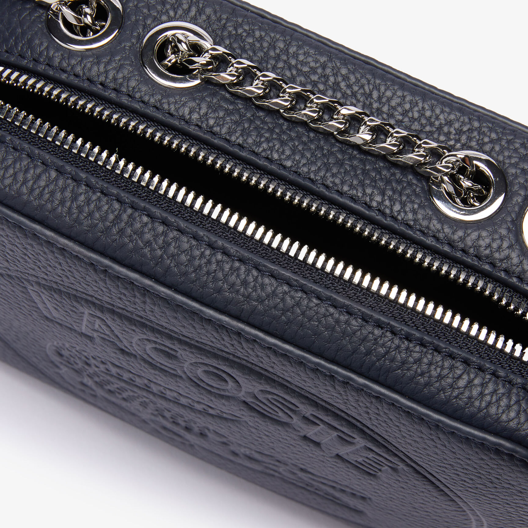 حقيبة كتف بسحاب من الجلد المحبب مجموعة Croco Crew للنساء حقيبة كتف بسحاب من الجلد المحبب مجموعة Croco Crew للنساء