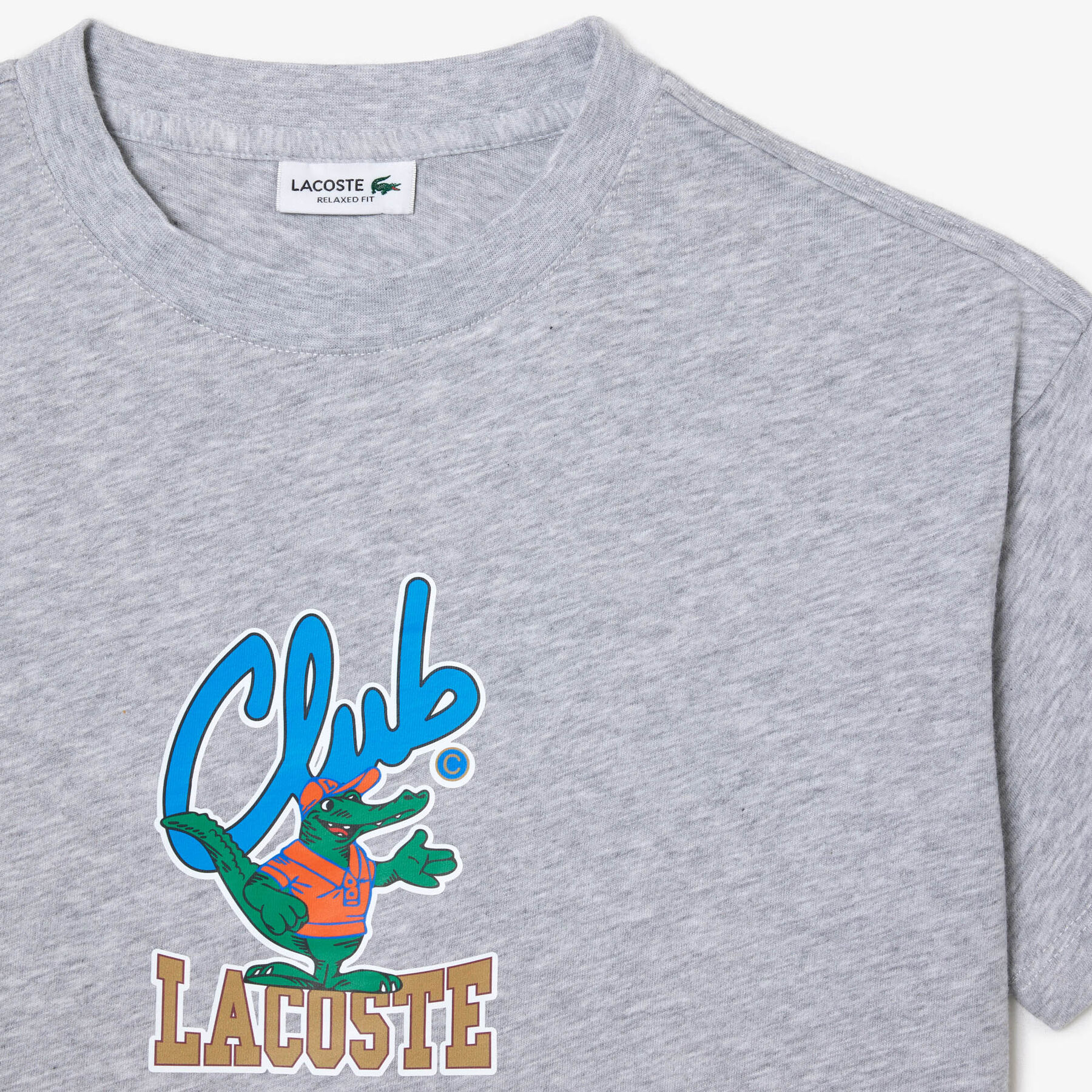 lacoste mascot print t shirt