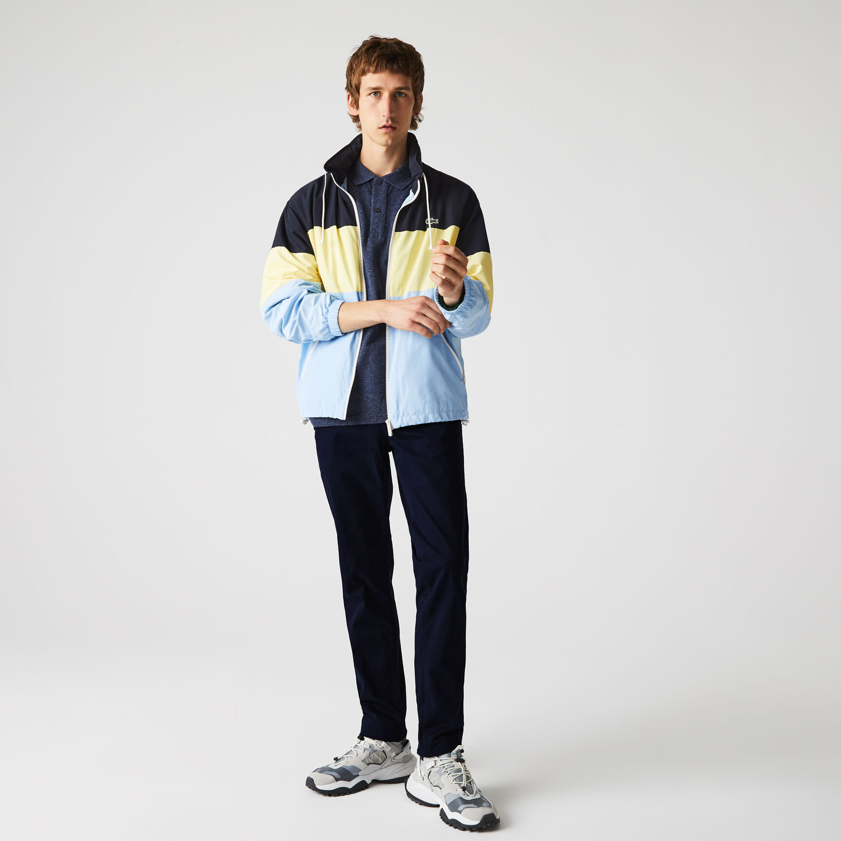 بنطال التشينو من الجبردين المرن بقصة ضيقة للرجال بنطال التشينو من الجبردين المرن بقصة ضيقة للرجال