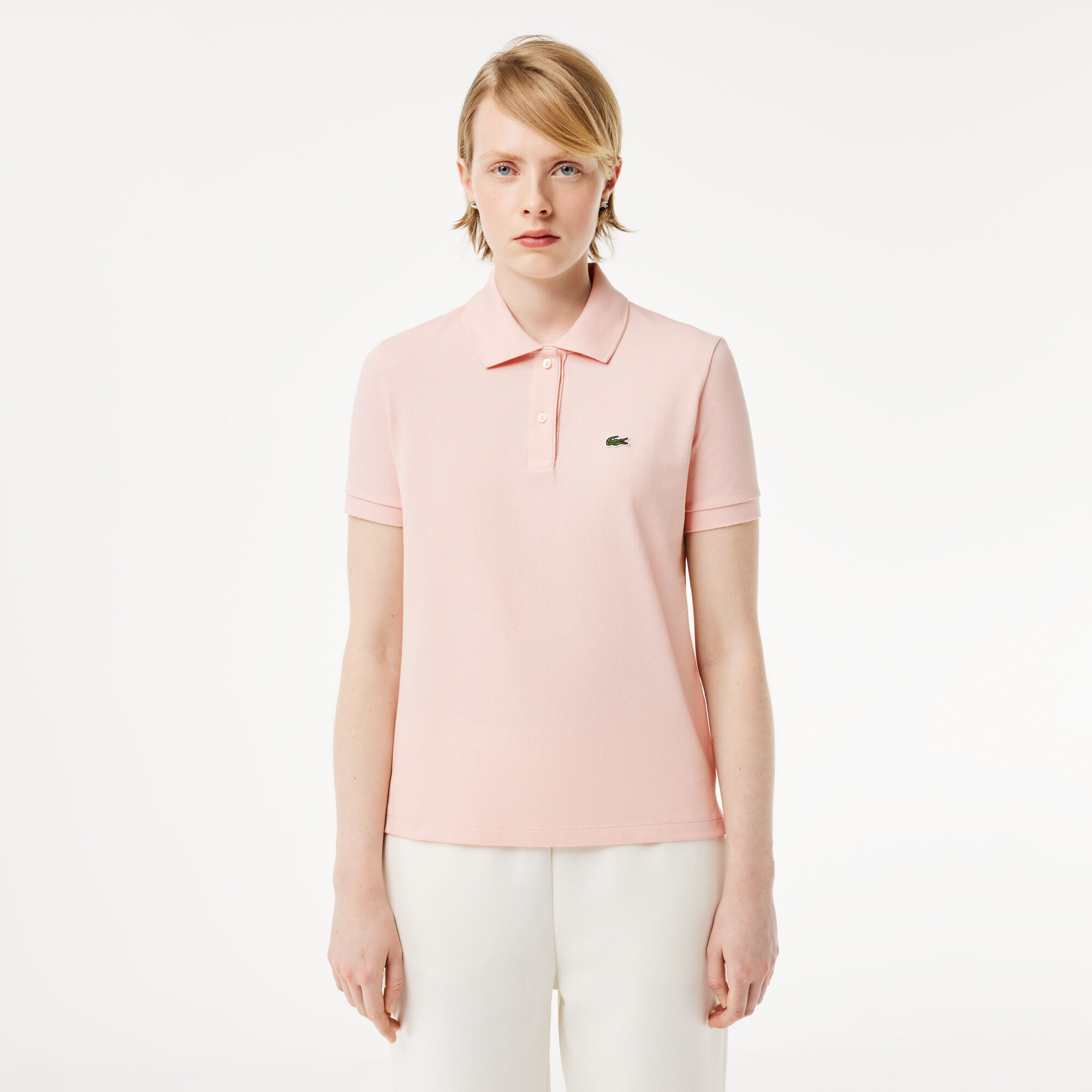 Lacoste peach polo shirt top