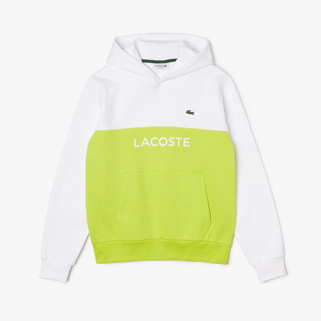 هودي بقصة كلاسيكية وتصميم مقسم بألوان وشعار الماركة للرجال هودي بقصة كلاسيكية وتصميم مقسم بألوان وشعار الماركة للرجال