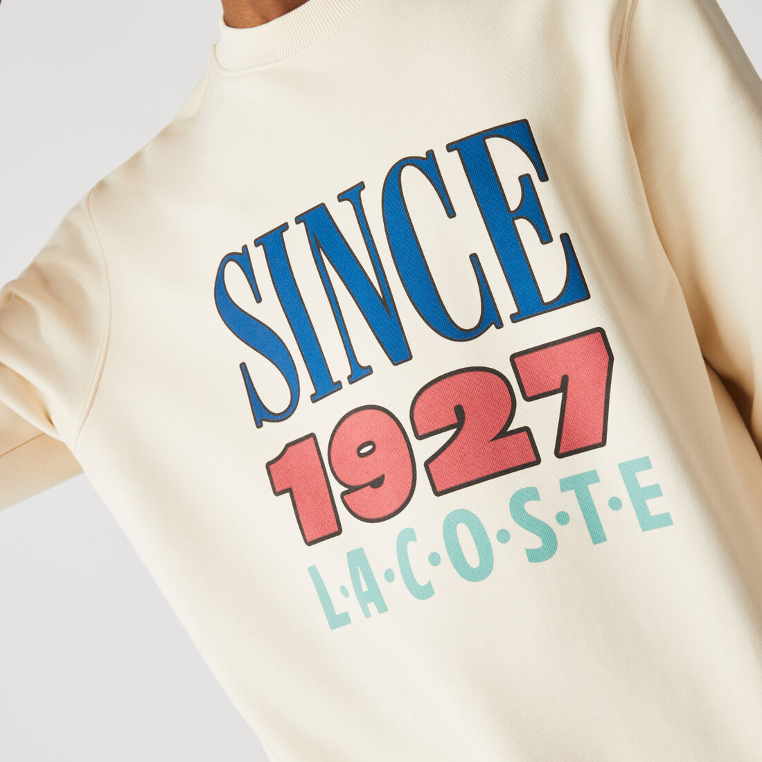 Unisex Lacoste LIVE Print Cotton Fleece Sweatshirt Unisex Lacoste LIVE Print Cotton Fleece Sweatshirt