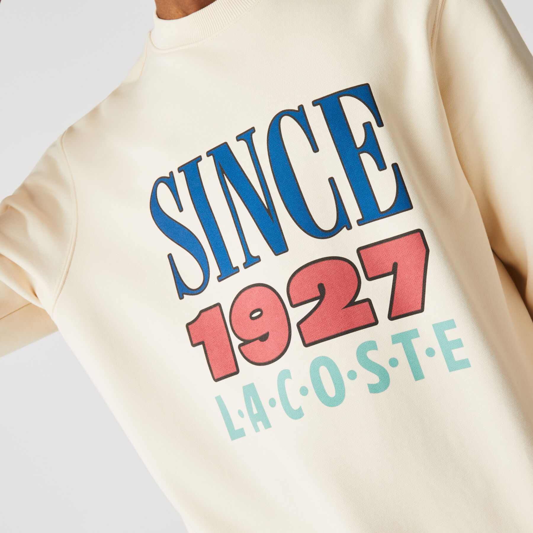 سويت شيرت الصوف القطني للجنسين مجموعة Lacoste LIVE وتفاصيل مطبوعة لاكوست سويت شيرت الصوف القطني للجنسين مجموعة lacoste live وتفاصيل مطبوعة