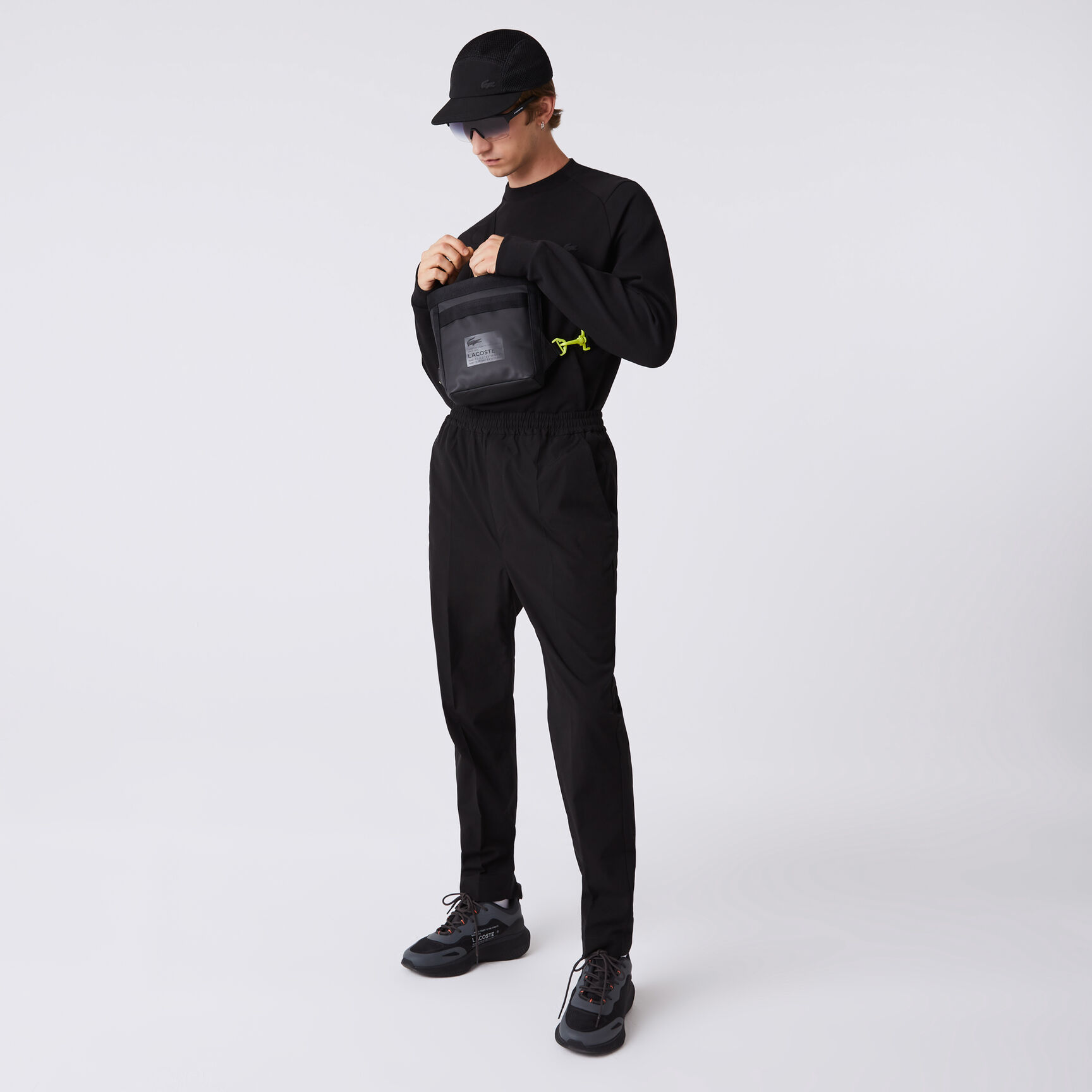 Men's Lacoste Signature Print Body Bag Men's Lacoste Signature Print Body Bag