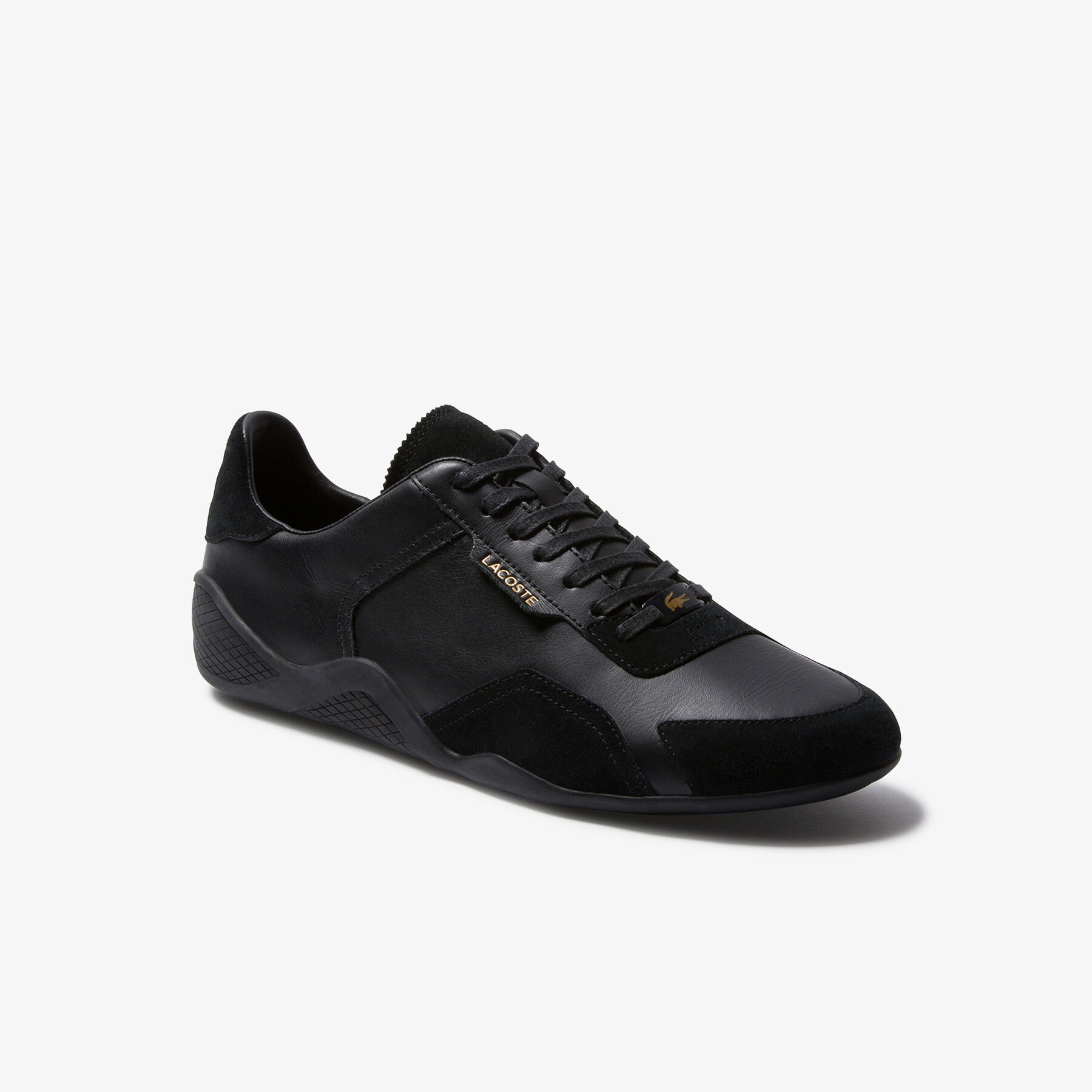 lacoste men s hapona leather and suede sneakers