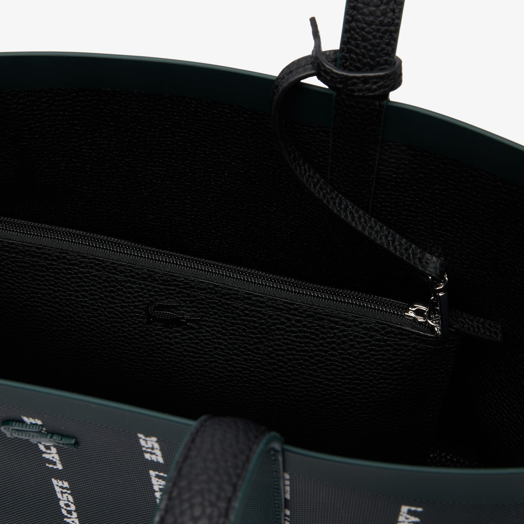 lacoste reversible all over print tote