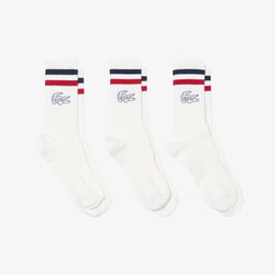 lacoste 3 pack ribbed socks