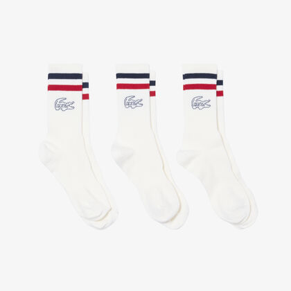 lacoste 3 pack ribbed socks