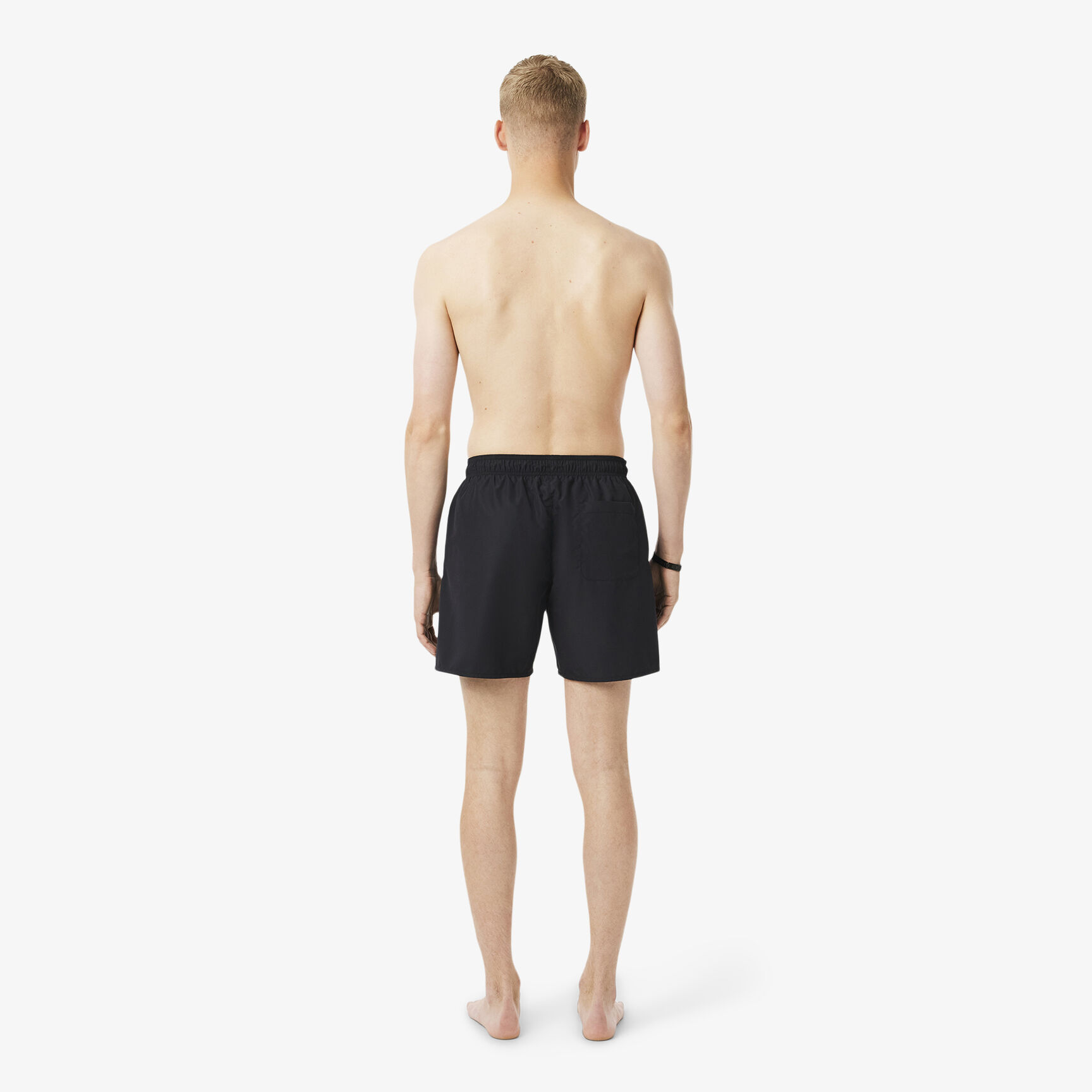 Mid Length Monochrome Swim Trunks