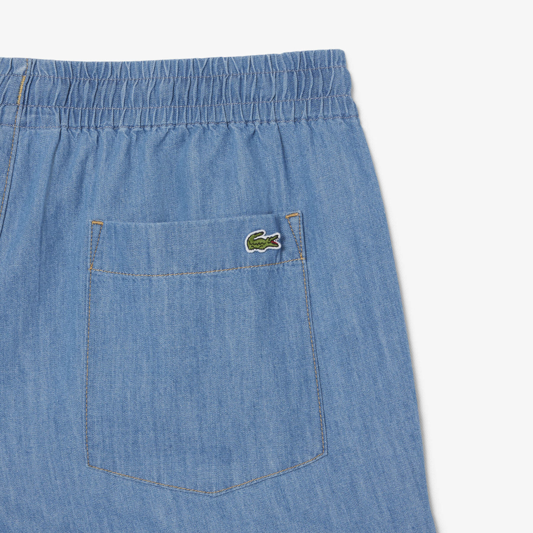 lacoste relaxed fit denim shorts
