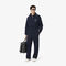 lacoste loose fit high zipped neck badge accent sweatshirt