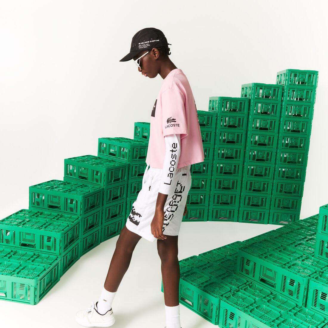 Women's Lacoste L!VE x Minecraft Short Organic Cotton T-Shirt Women's Lacoste L!VE x Minecraft Short Organic Cotton T-Shirt