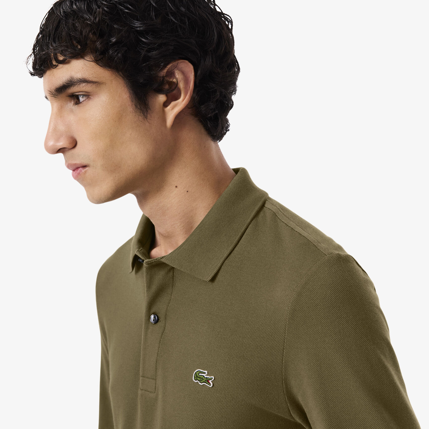 قميص بولو بقصّة ضيقة L.12.12 بأكمام طويلة قميص بولو بقصّة ضيقة L.12.12 بأكمام طويلة