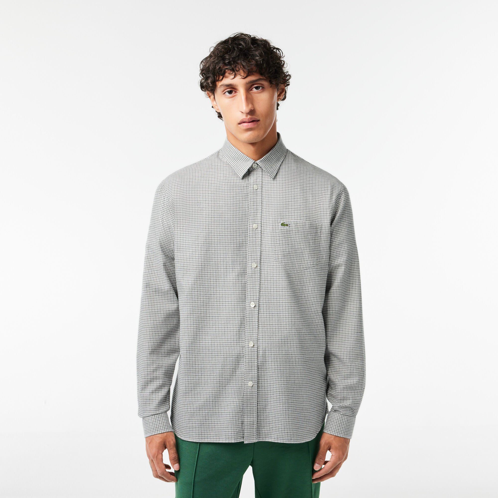 Buy Cotton Flannel Checked Shirt Lacoste QA