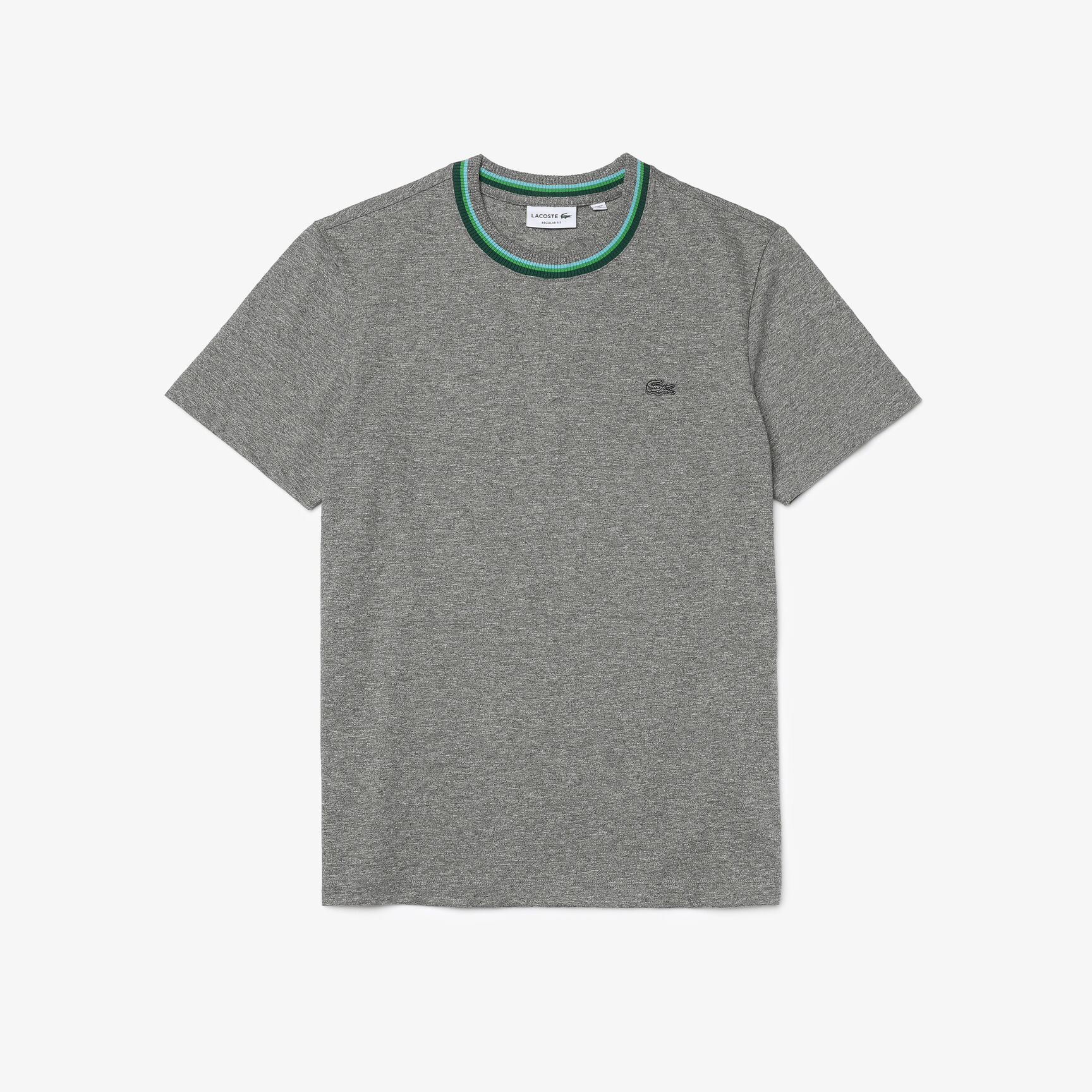 Men's Crew Neck Striped Cotton T-Shirt