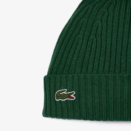 Rib Knit Brushed Wool Beanie
