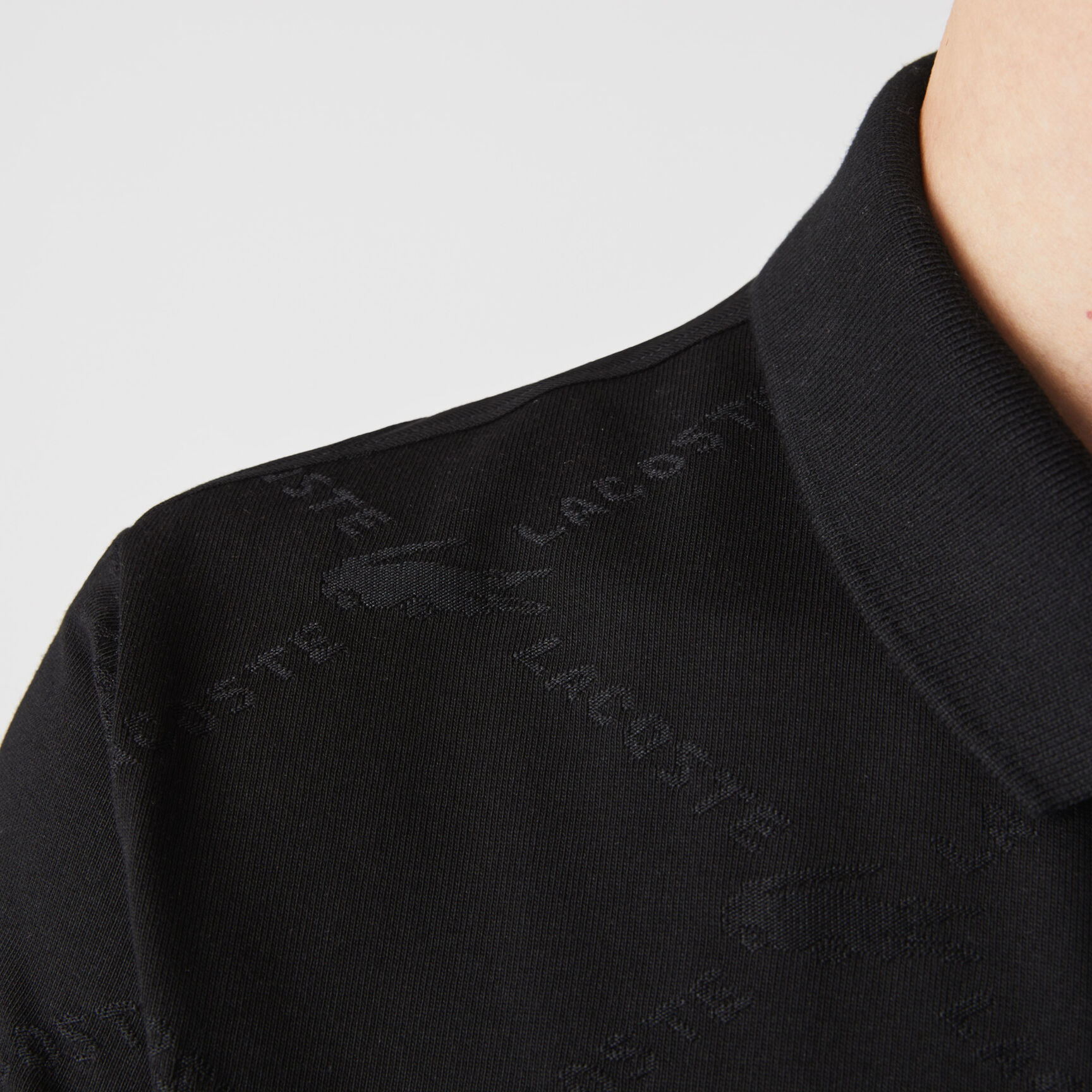 Men’s Lacoste LIVE Standard Fit Monogram Patterned Polo Men’s Lacoste LIVE Standard Fit Monogram Patterned Polo