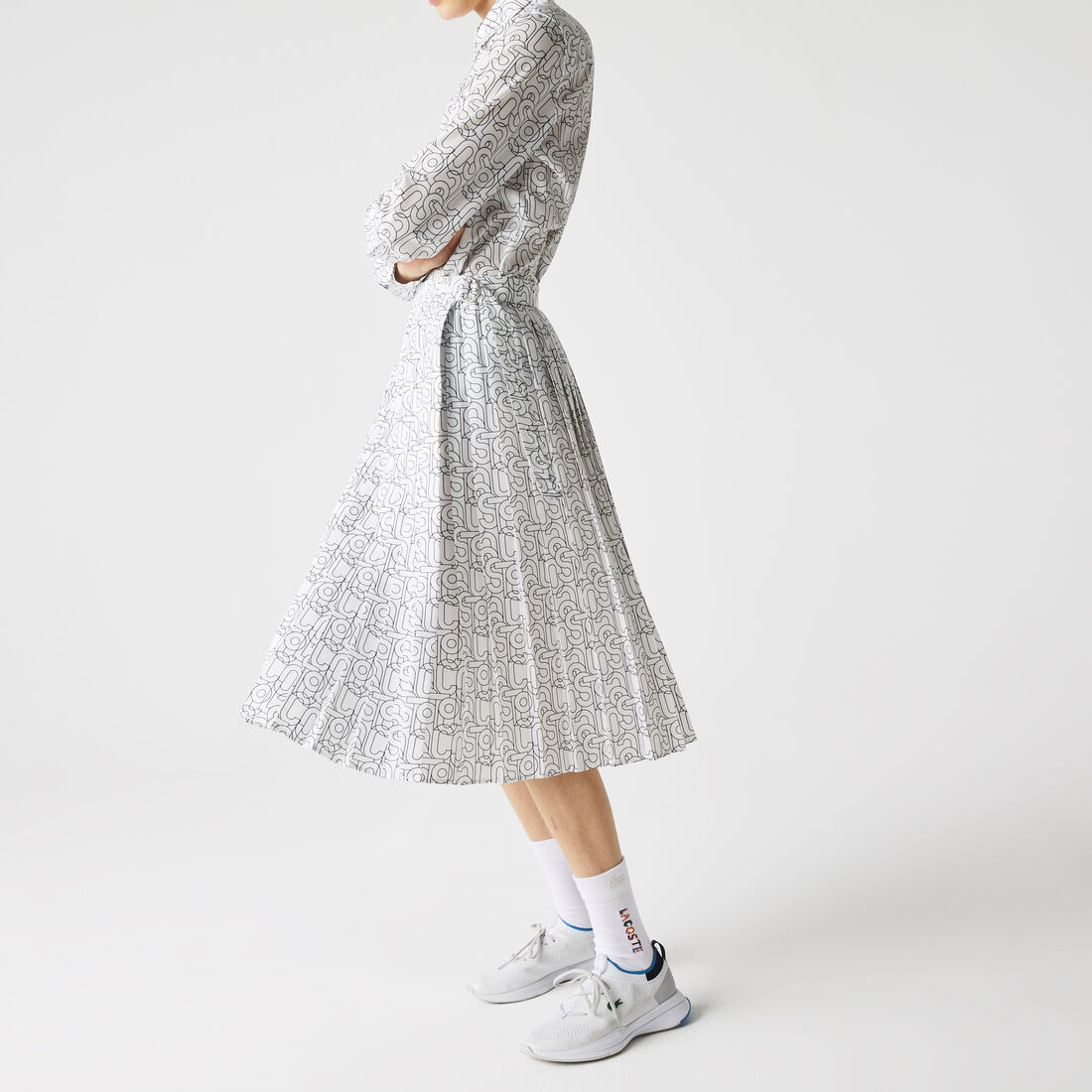 Women’s Lacoste Patterned Flowy Mid-Length Pleated Skirt