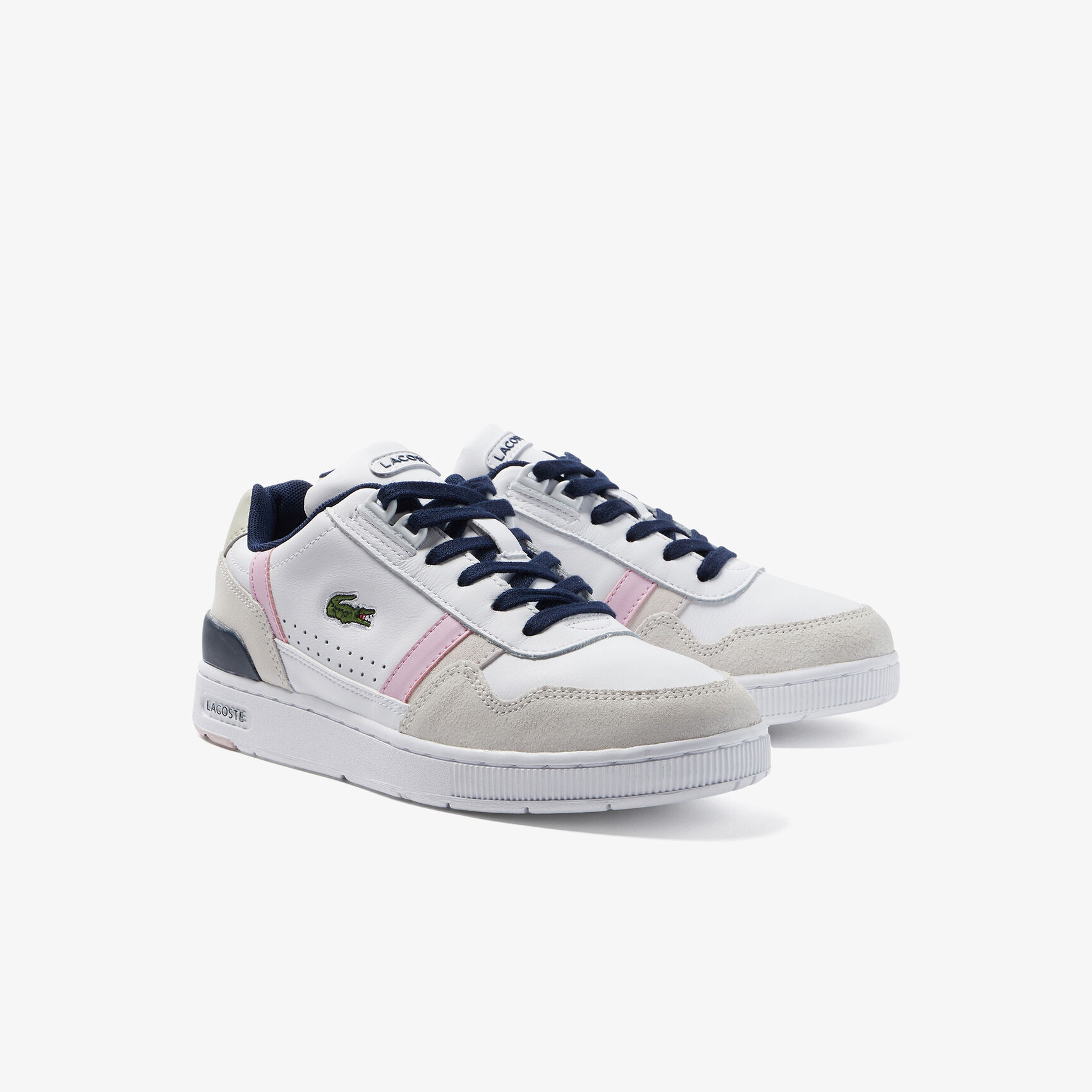 Women's Lacoste T-Clip Leather Color-Pop Sneakers
