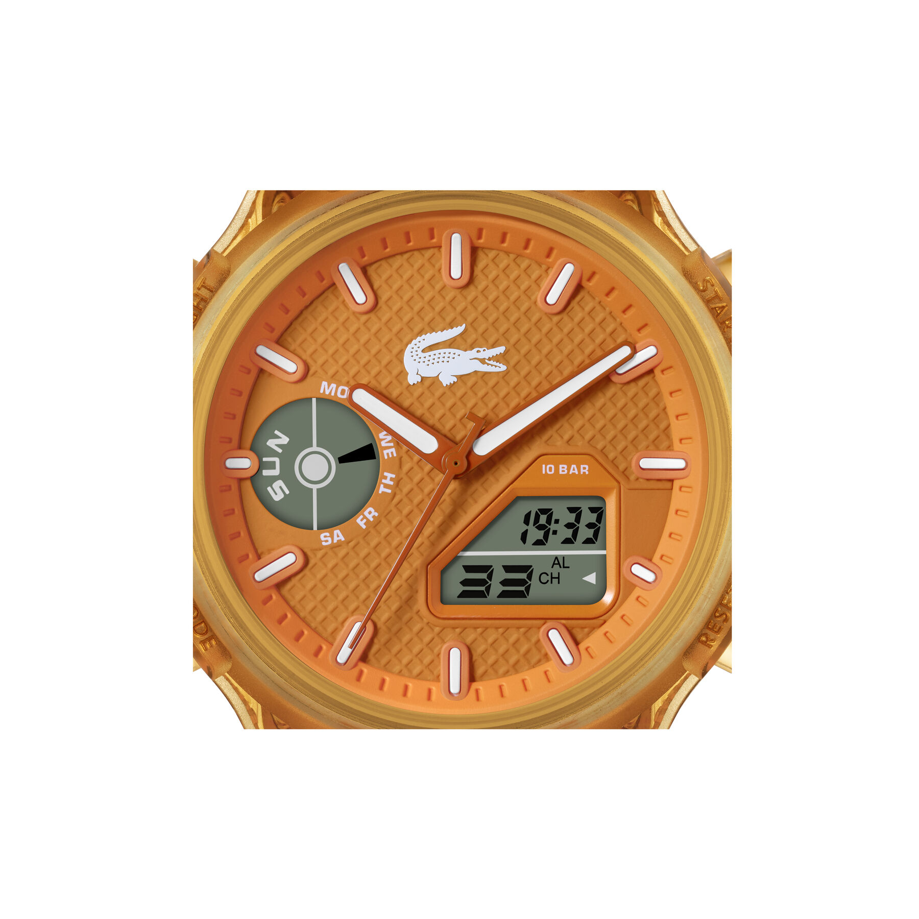 lacoste l33 silicone strap watch