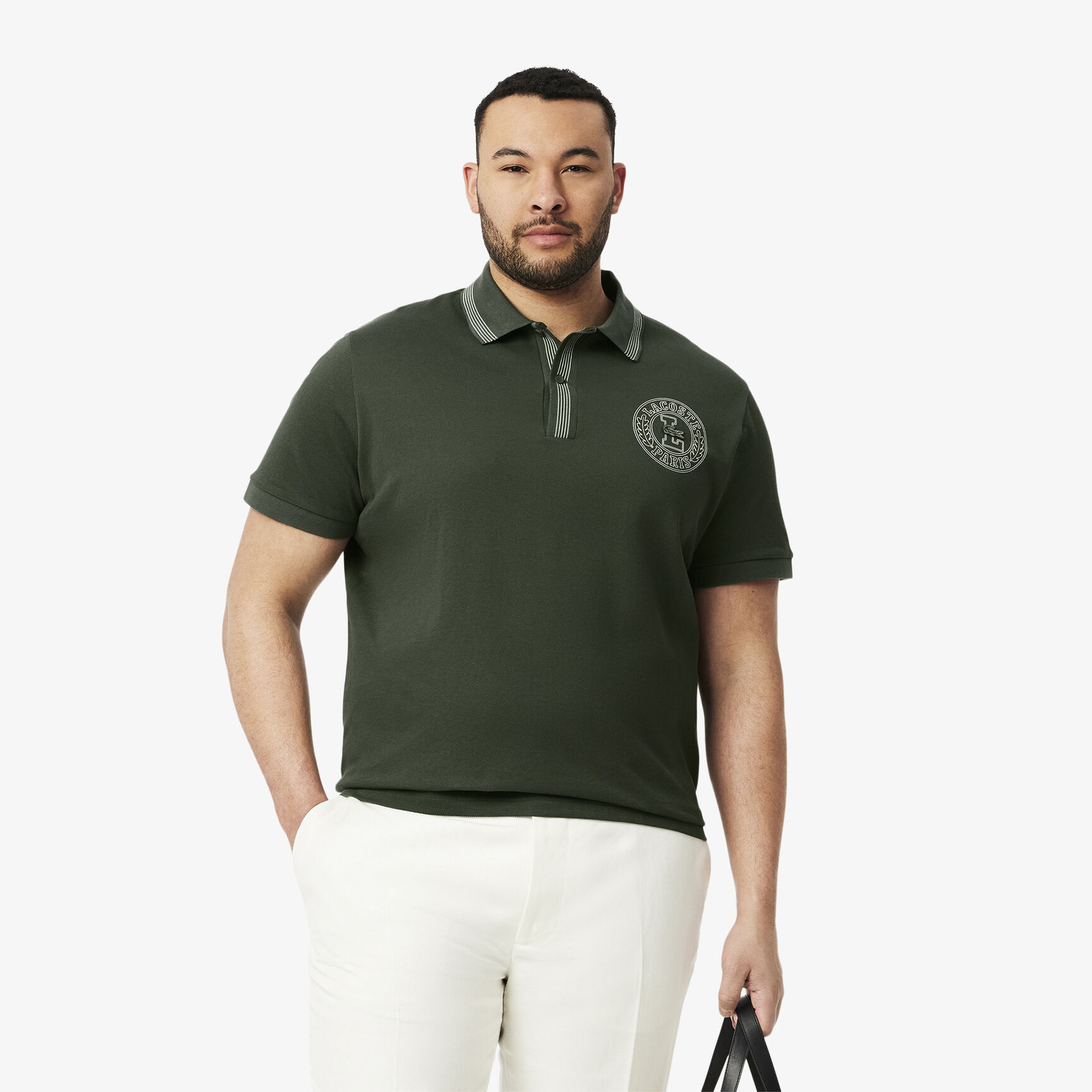 Regular Fit L.12.12 Badge Print Polo Shirt