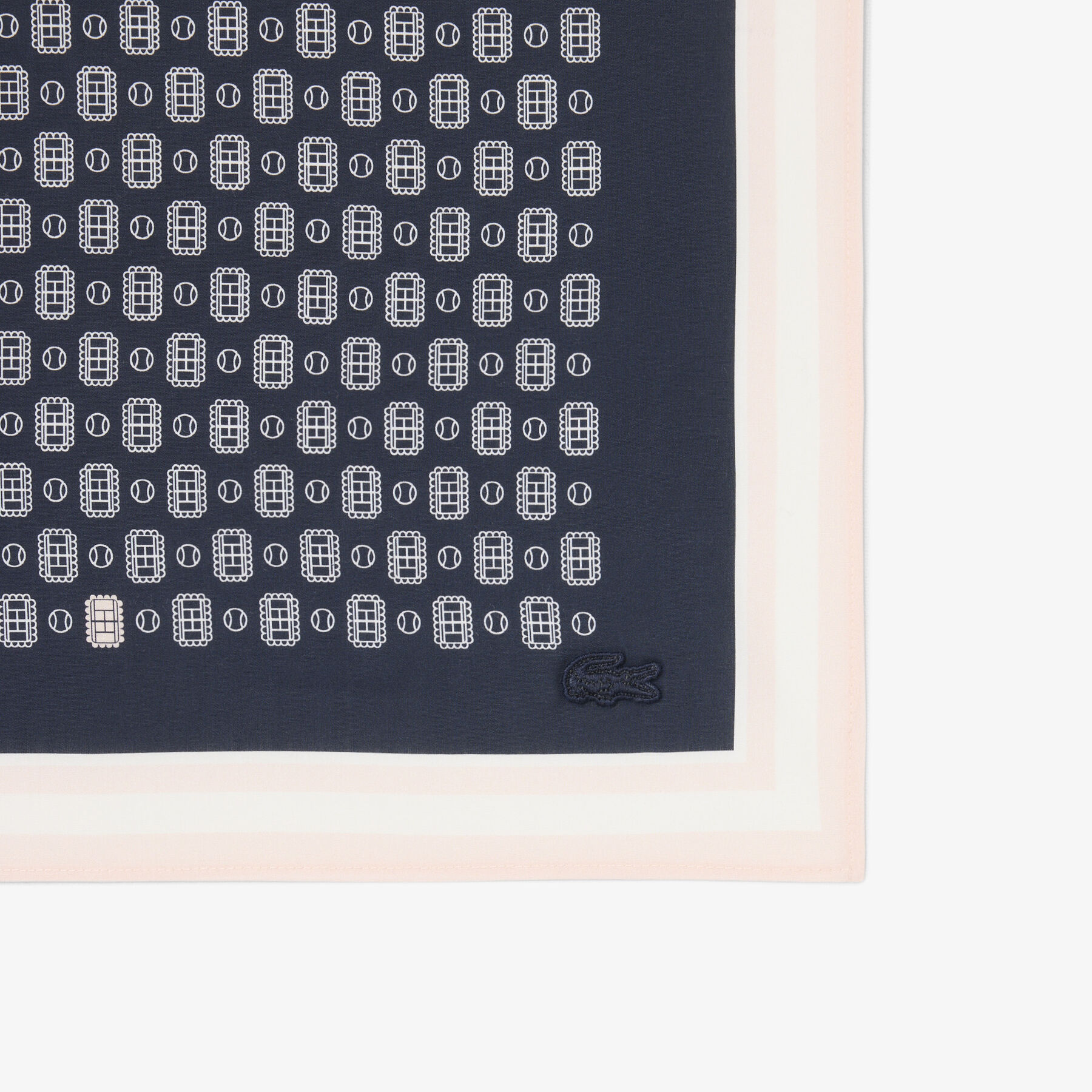 lacoste tennis print poplin scarf