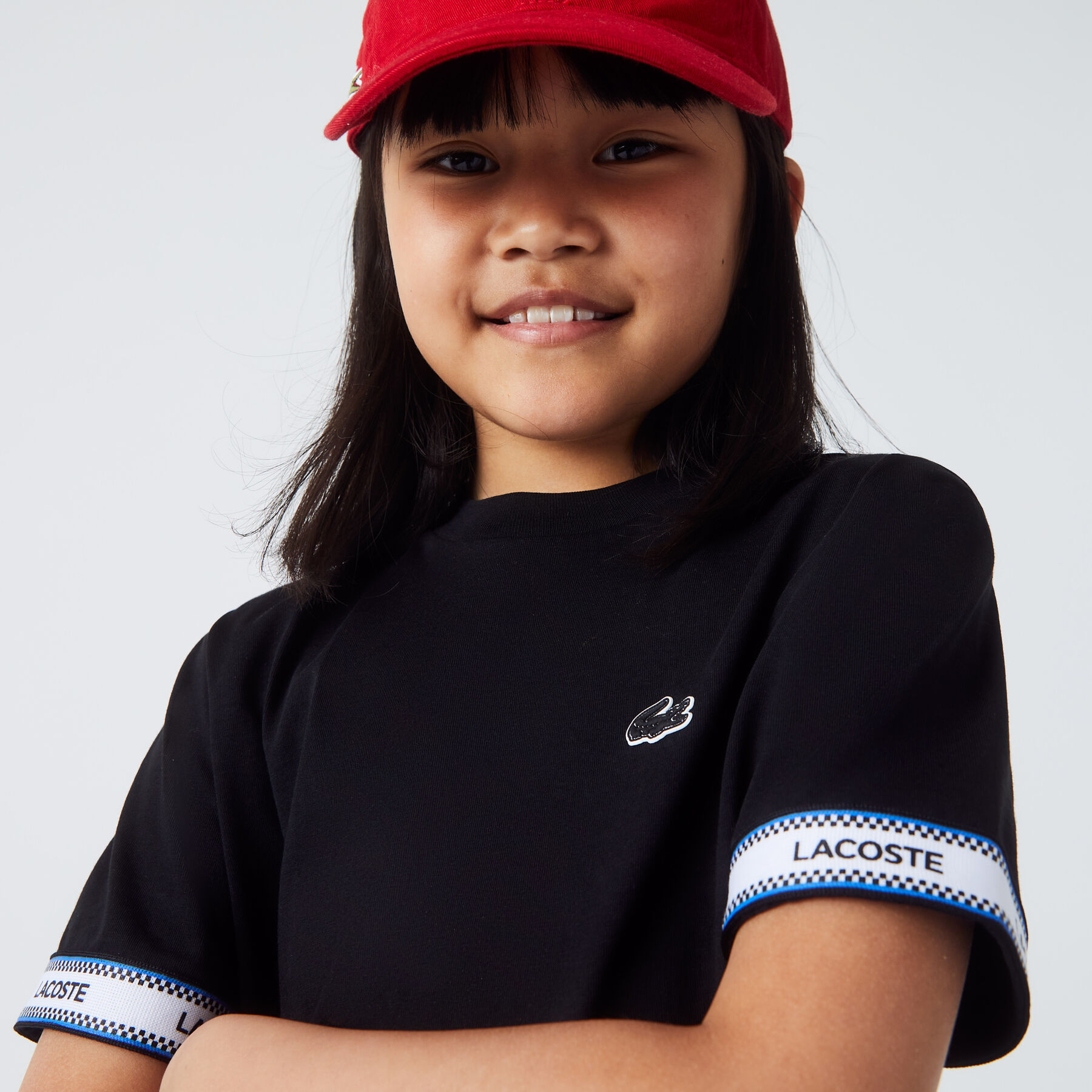 Girls' Lacoste Branded Short T-shirt girls lacoste branded short t shirt