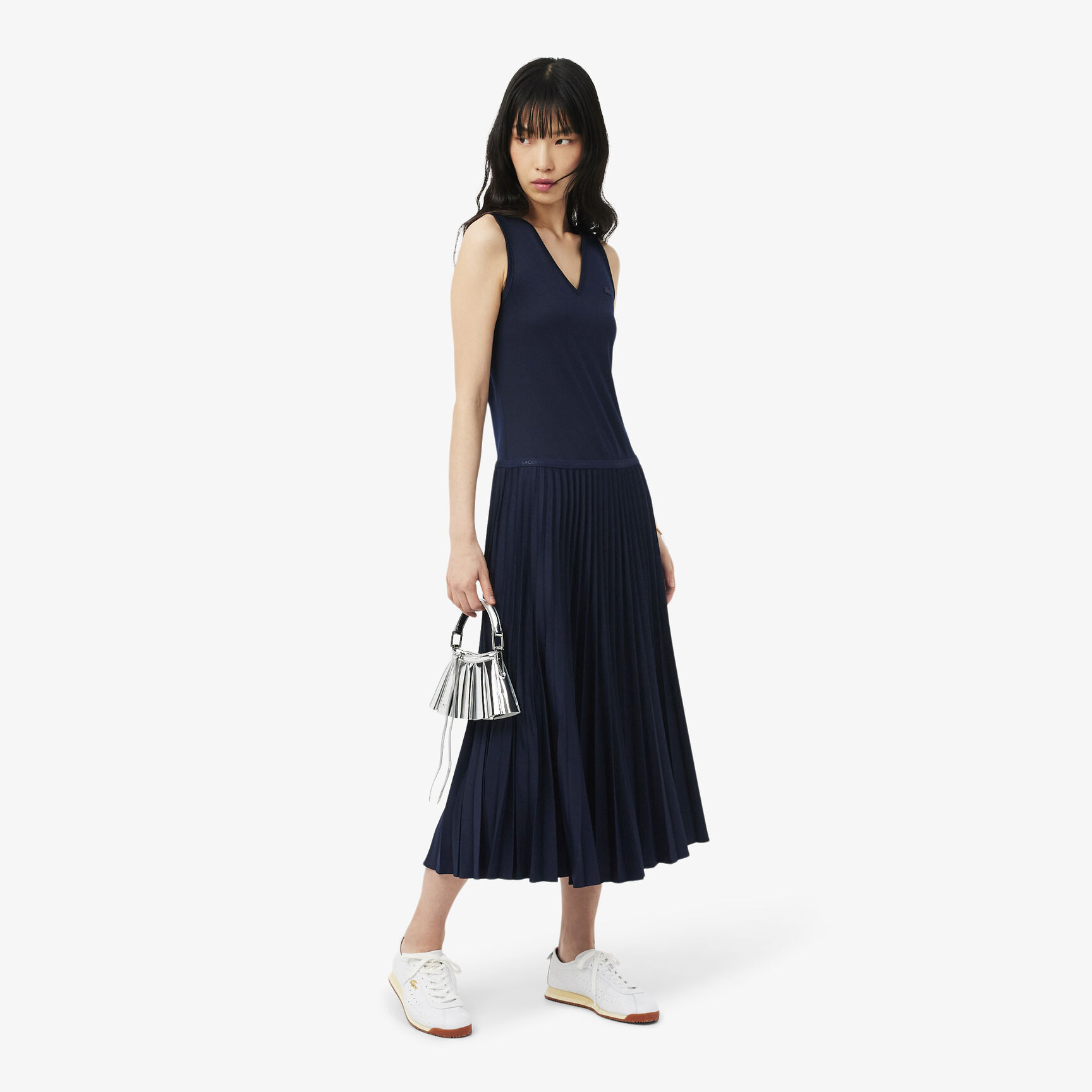 Long Sleeveless Pleated Dress Long Sleeveless Pleated Dress