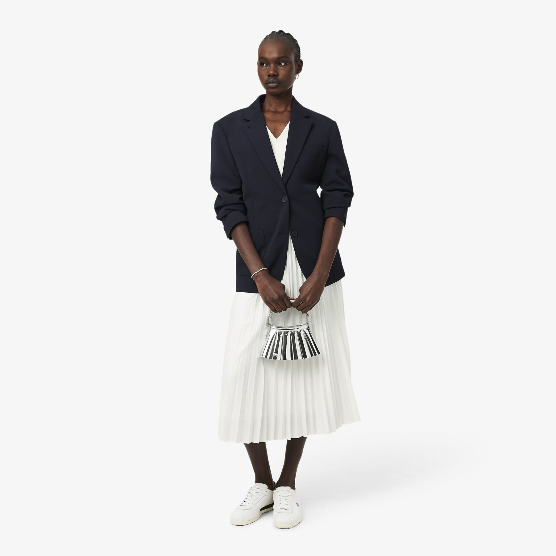 Long Sleeveless Pleated Dress